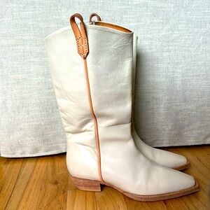 Free People Montage Tall boot in Bone size 38. Worn twice - like new.